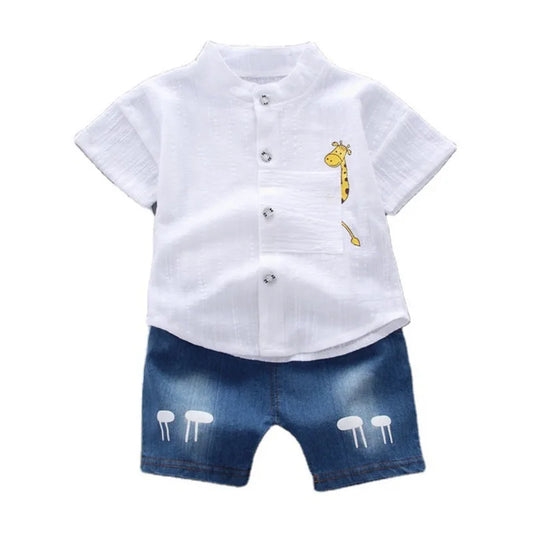 Baby Boy Casual Shirt Shorts 2Pcs