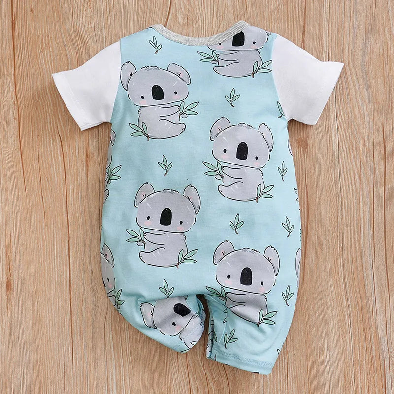 Baby Koala Print Jumpsuit One Piece Outfit