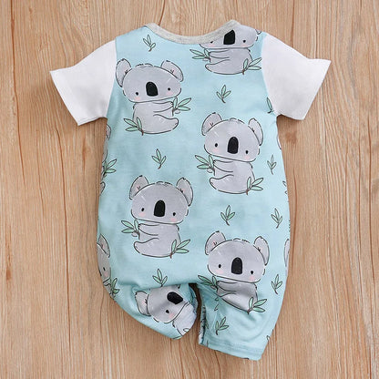 Baby Koala Print Jumpsuit One Piece Outfit