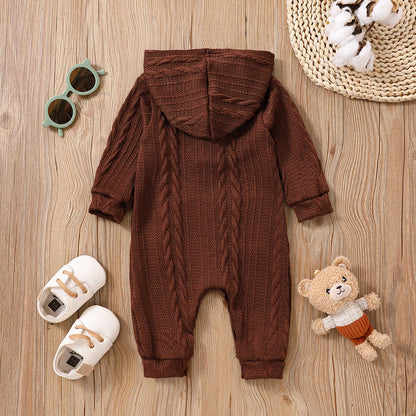 Knitted Solid Colour Baby Romper (Various Colours Available)