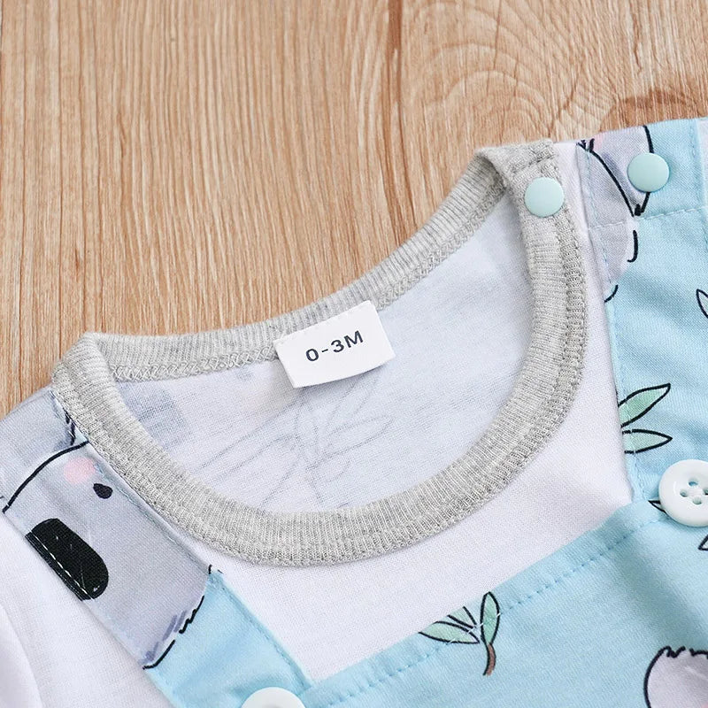 Baby Koala Print Jumpsuit One Piece Outfit