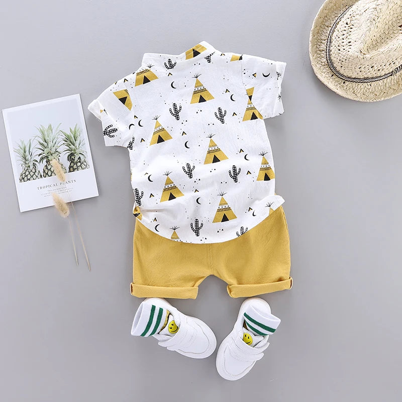 Baby Summer Short Sleeved Shirt Set