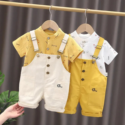 Baby Boy T-Shirt Overalls 2Pcs