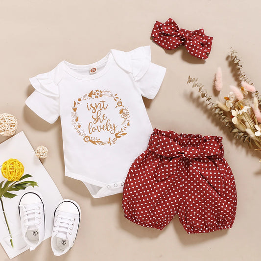 Polka Dot Baby Girl Outfit Set