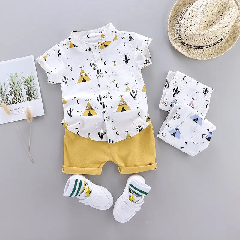 Baby Summer Short Sleeved Shirt Set