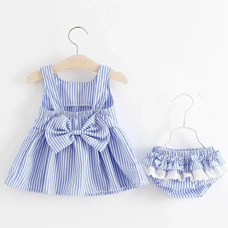 Baby Summer Striped Dress 2 Piece