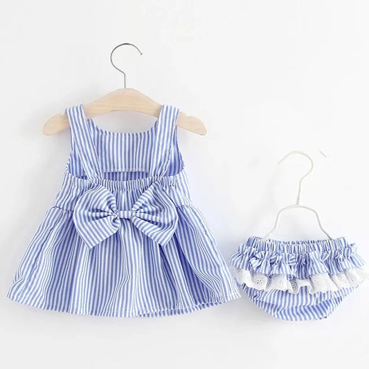 Baby Summer Striped Dress 2 Piece